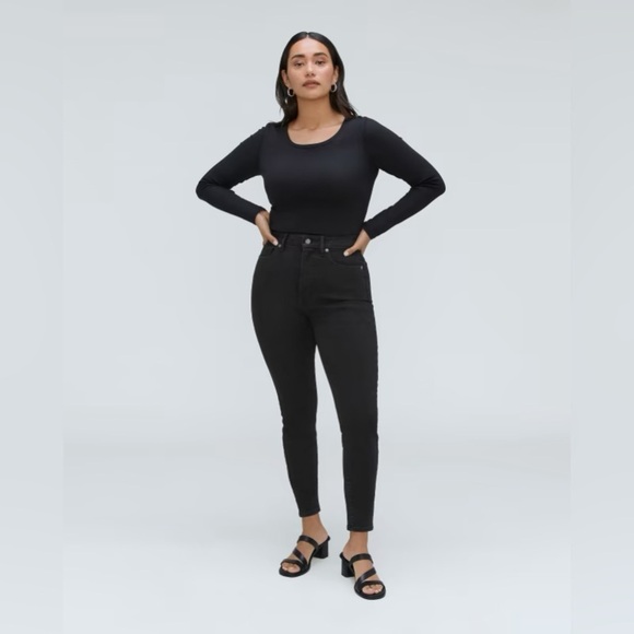 Everlane High Rise Jean Ankle Straight Black Size 28 - Picture 12 of 12